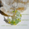 Natural Crystal Purely Handmade Moon-shaped Wrapped Wire Necklace-Customized