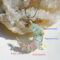 Natural Crystal Purely Handmade Moon-shaped Wrapped Wire Necklace-Customized