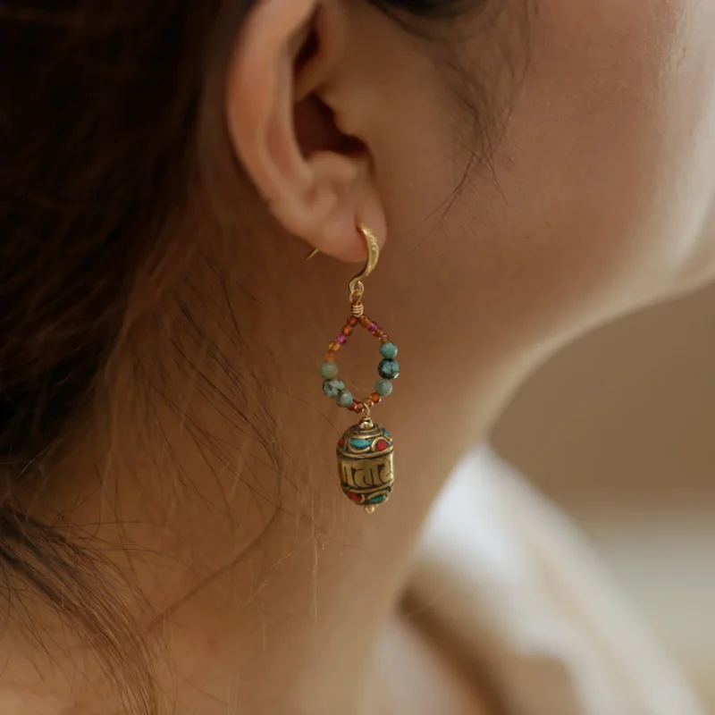 LUCKY ENERGY TIBETAN TREASURES EARRINGS