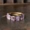 Brass-Embellished Amethyst Energy Bracelet
