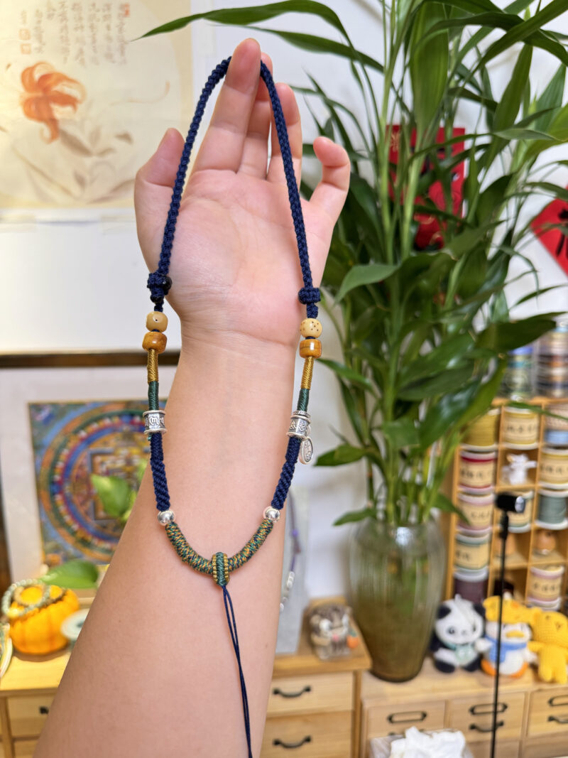 Thangka amulet hanging rope necklace