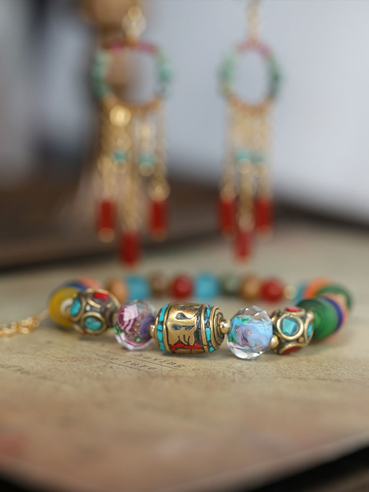 LUCKY ENERGY TIBETAN TREASURES EARRINGS
