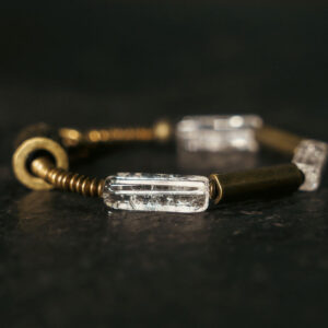 Square White Quartz Single-loop Bracelet