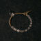 Barrel-Shaped White Quartz & Brass Bracelet