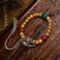 Camel Bone Dzi Bead Tassel Bracelet