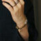 Square White Quartz Single-loop Bracelet