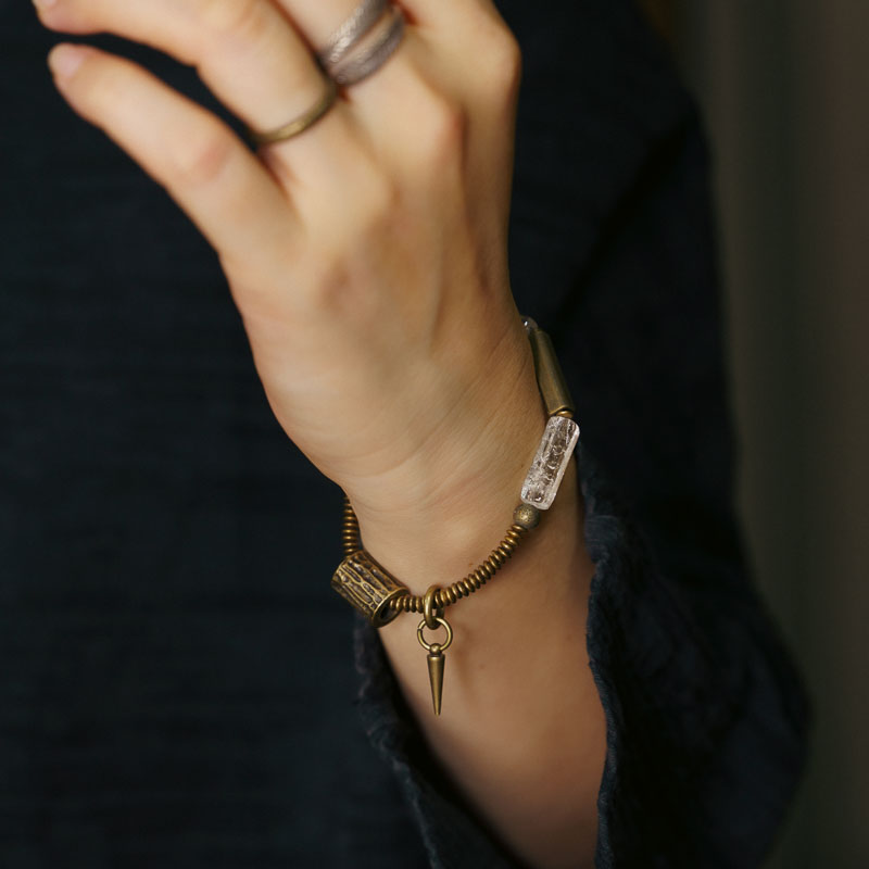 主图-03 Square White Quartz Single-loop Bracelet