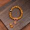 Hand-Woven Yak Bone Dzi Charm Bracelet