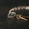 Barrel-Shaped White Quartz & Brass Bracelet