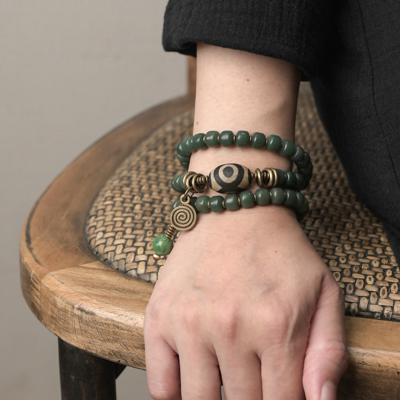 主图-03 Bodhi Root Dzi Bead Multi-Layer Bracelet
