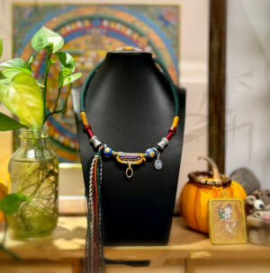 Handwoven Ethnic Style Amulet Thangka Pendant Rope