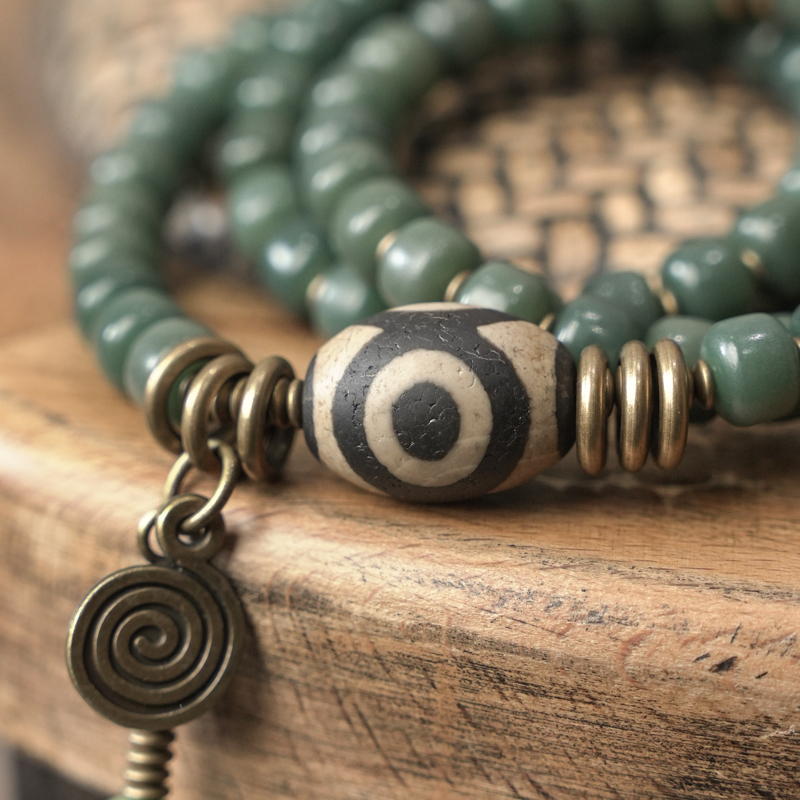 主图-04 Bodhi Root Dzi Bead Multi-Layer Bracelet