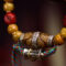 Camel Bone Dzi Bead Tassel Bracelet