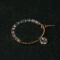 Barrel-Shaped White Quartz & Brass Bracelet