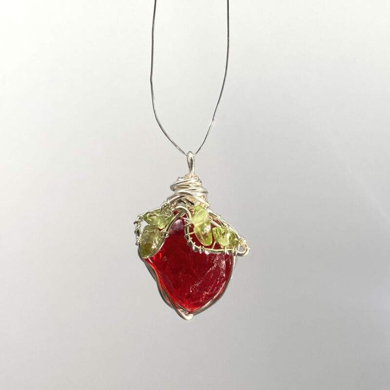 主图-05 Strawberry Peridot Energy Necklace