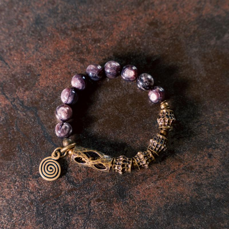 主图-06 AMETHYST MICA SPIRIT BRACELET WITH BRASS AND COPPER ACCENTS