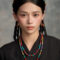 Necklace made of colorful ore and bodhi beads