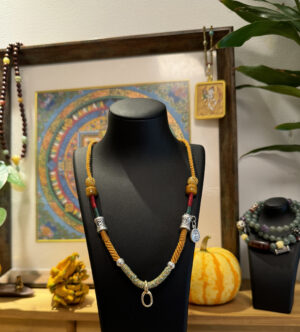Thangka amulet hanging rope necklace