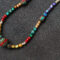 Necklace made of colorful ore and bodhi beads