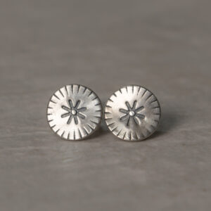 Tibetan-style 925 Sterling Silver Stud Earrings